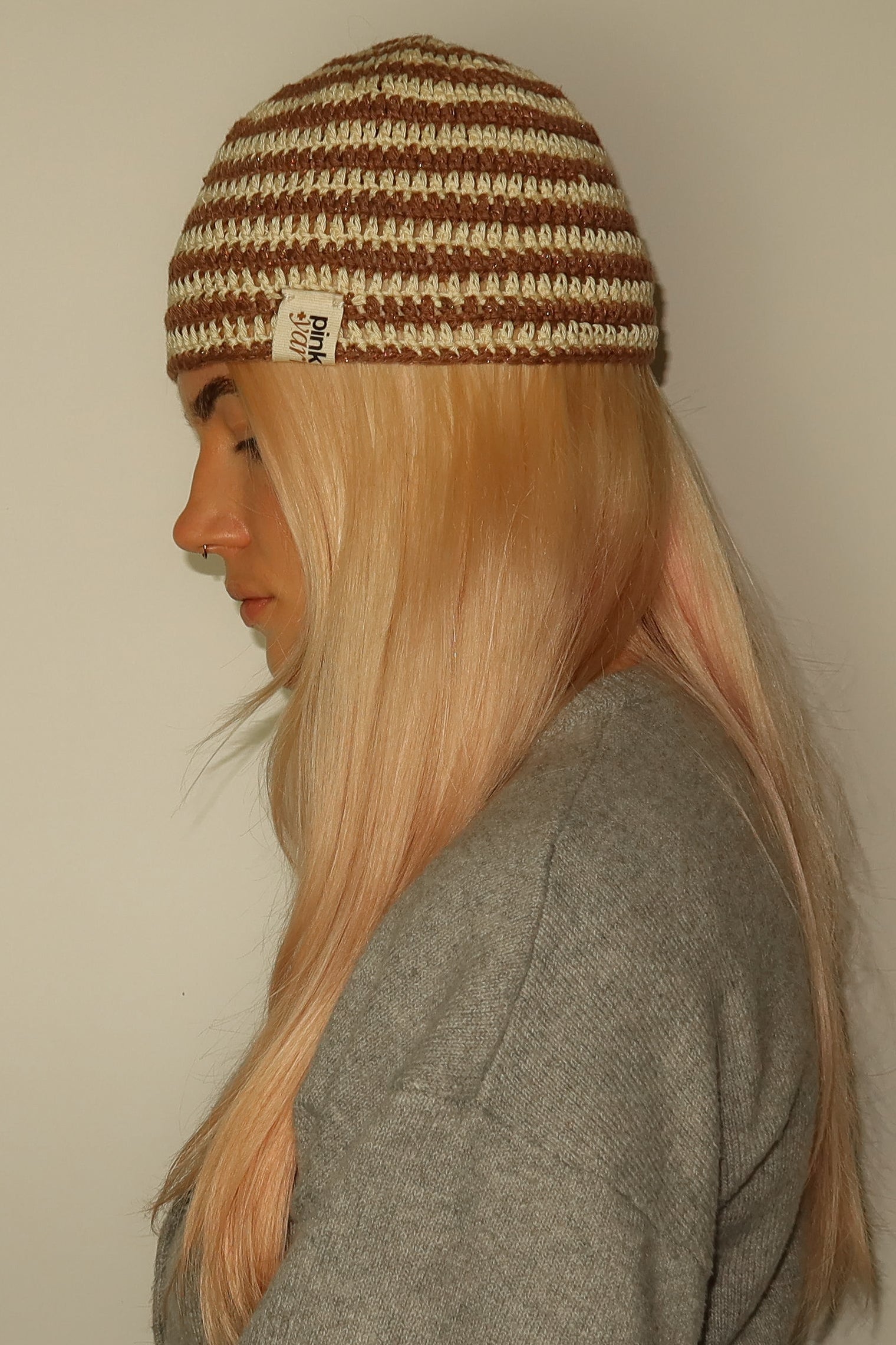 Classic Striped Beanie Mocha Mist