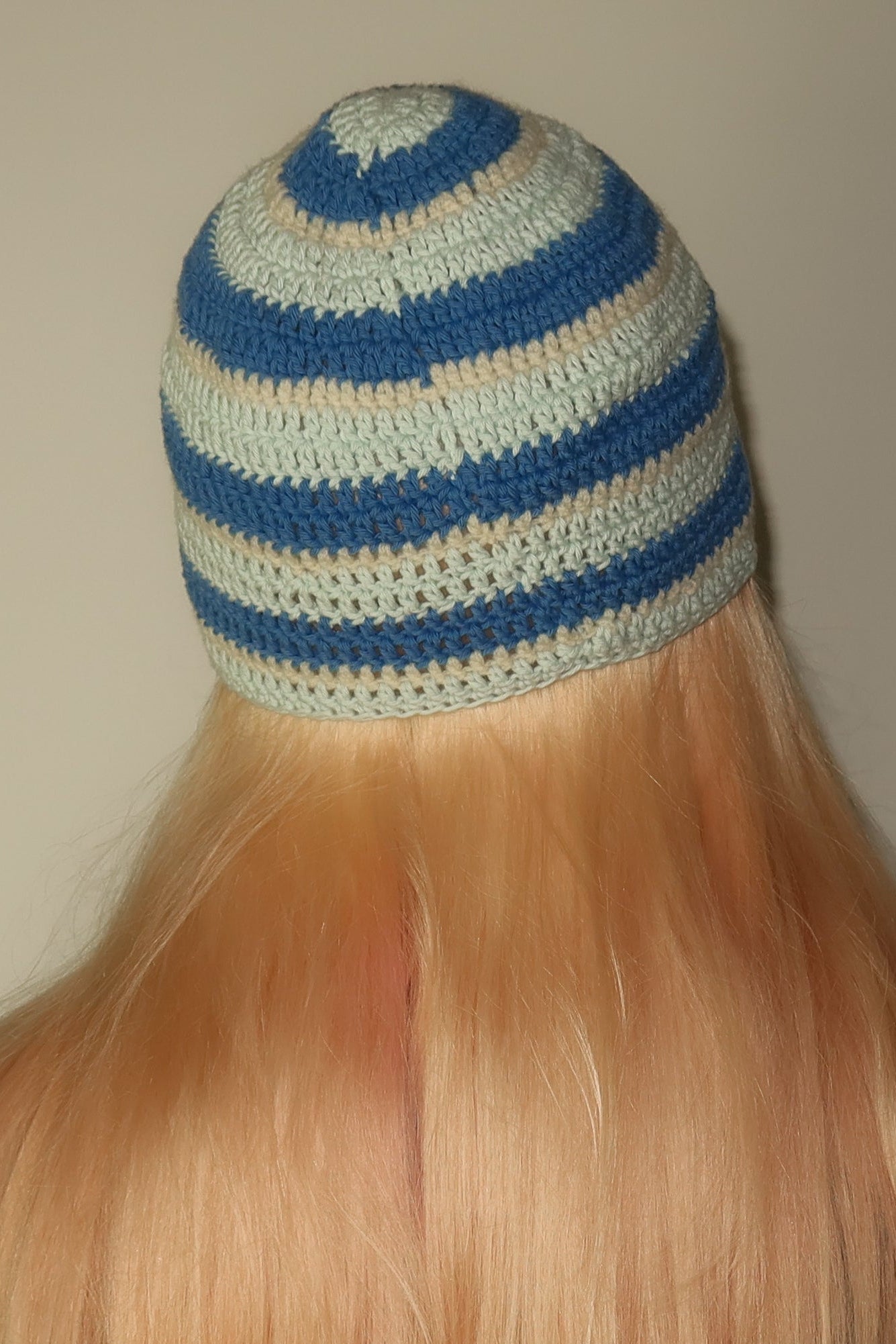 Classic Striped Beanie Polar Blue