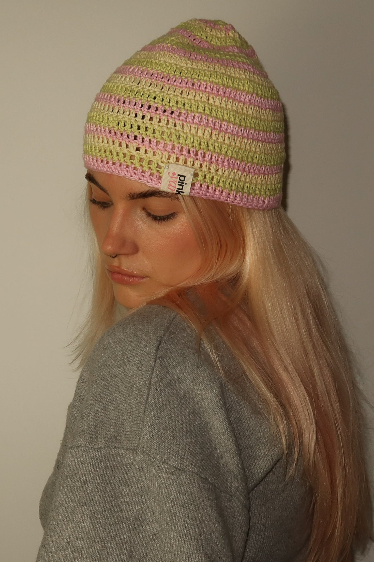 Classic Striped Beanie Multi Pastel