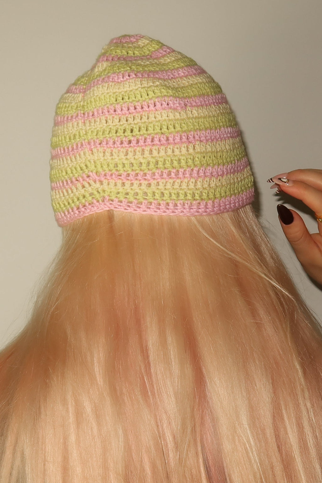 Classic Striped Beanie Multi Pastel