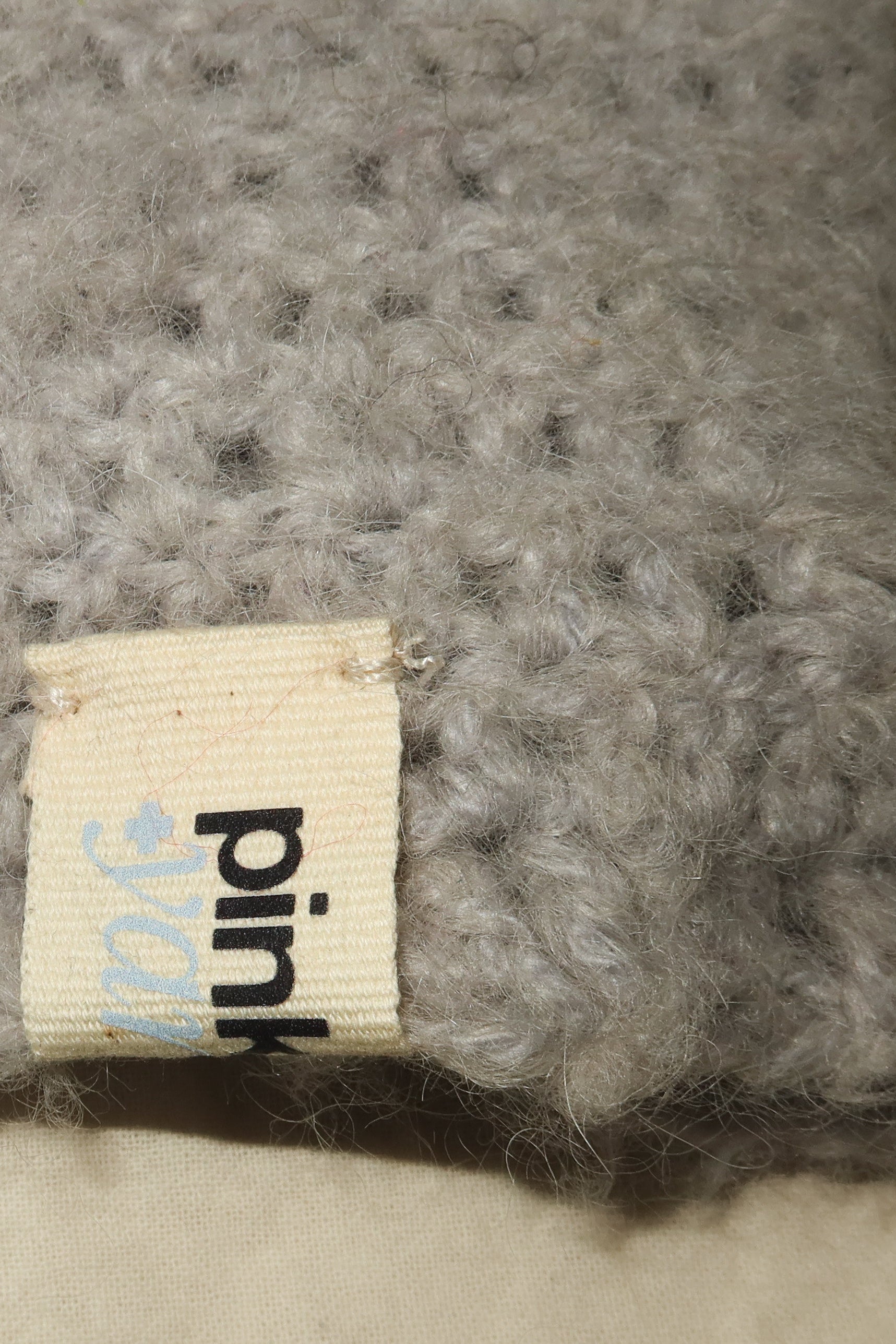 Cat Ears Beanie Mohair Mouse Grey