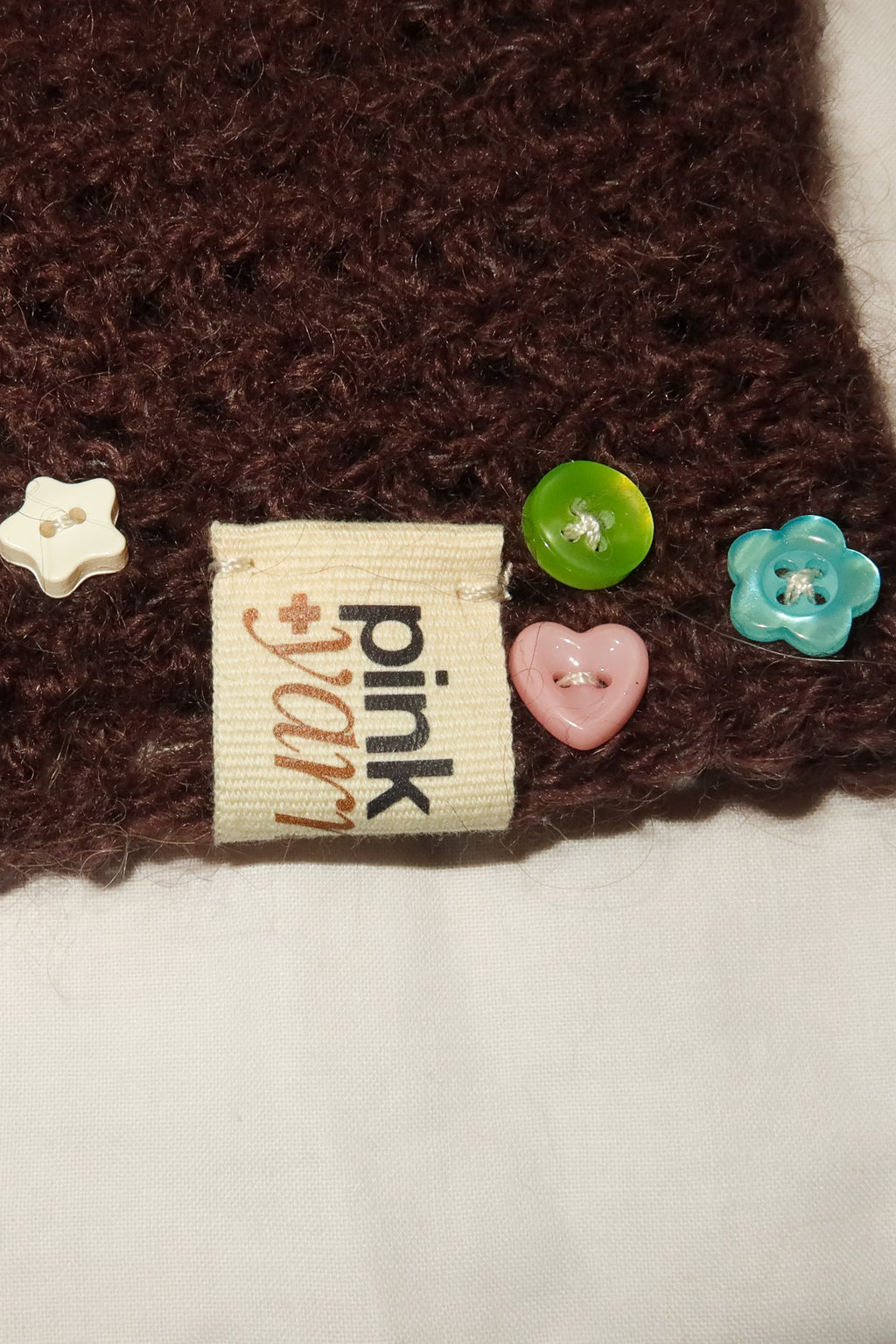 Cat Ears Beanie Mohair Teddy Brown