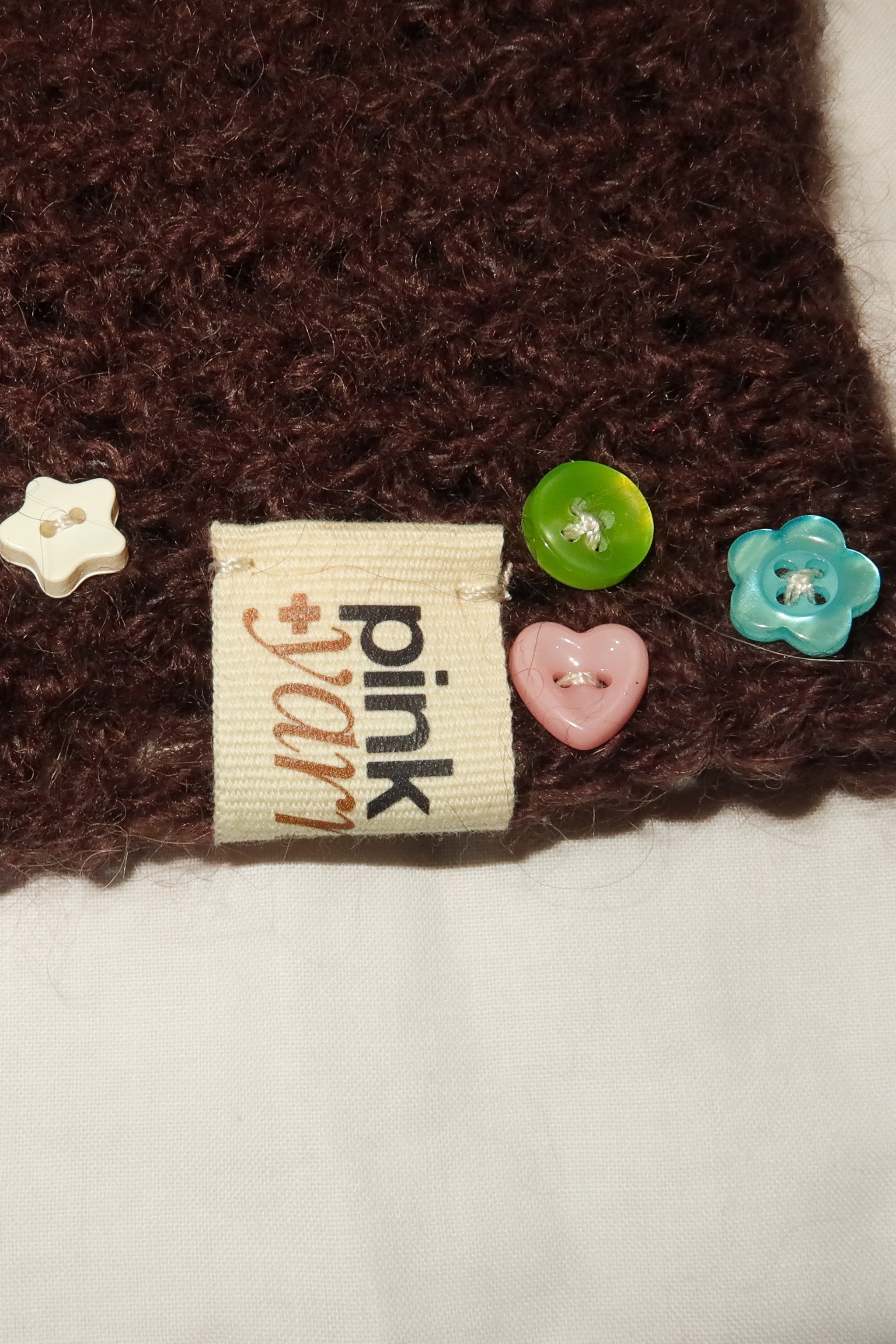 Cat Ears Beanie Mohair Teddy Brown