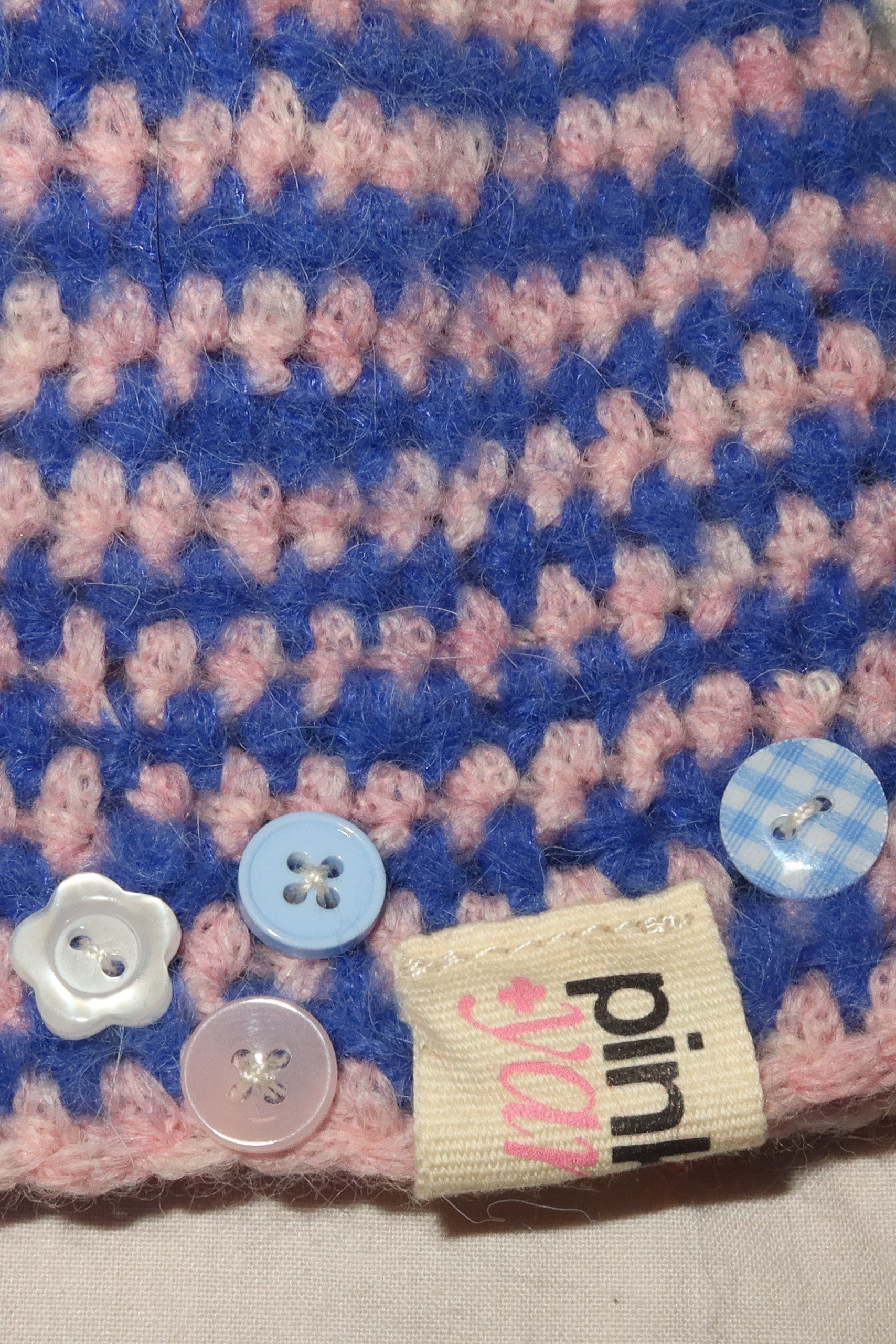 Classic Striped Beanie Pink & Blue