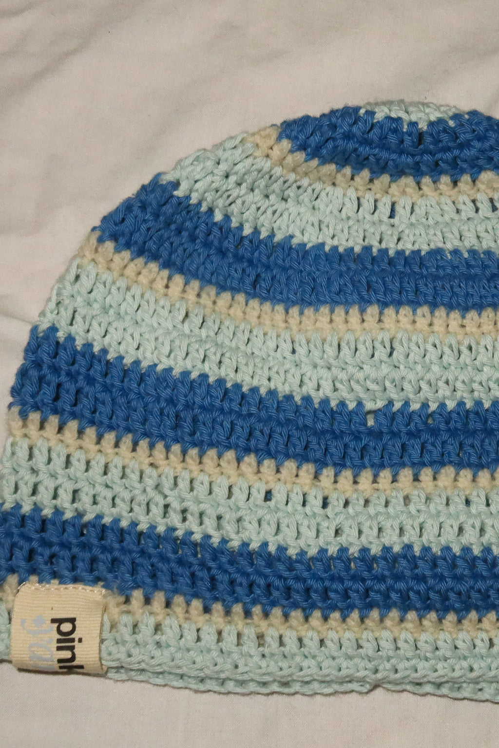 Classic Striped Beanie Polar Blue
