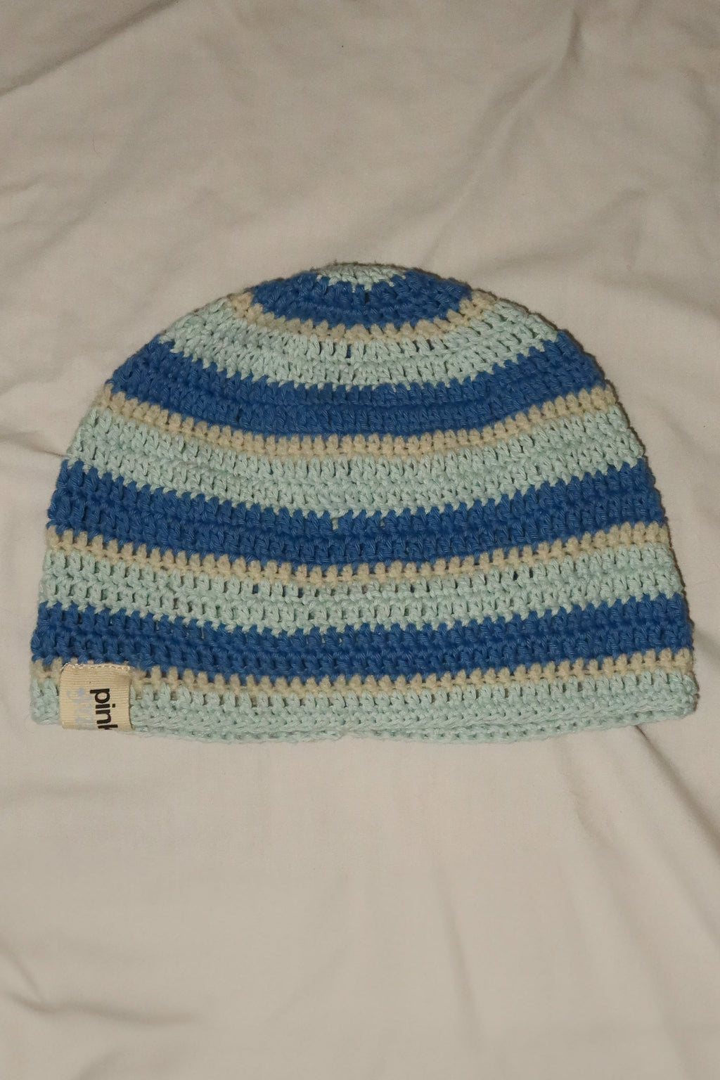 Classic Striped Beanie Polar Blue