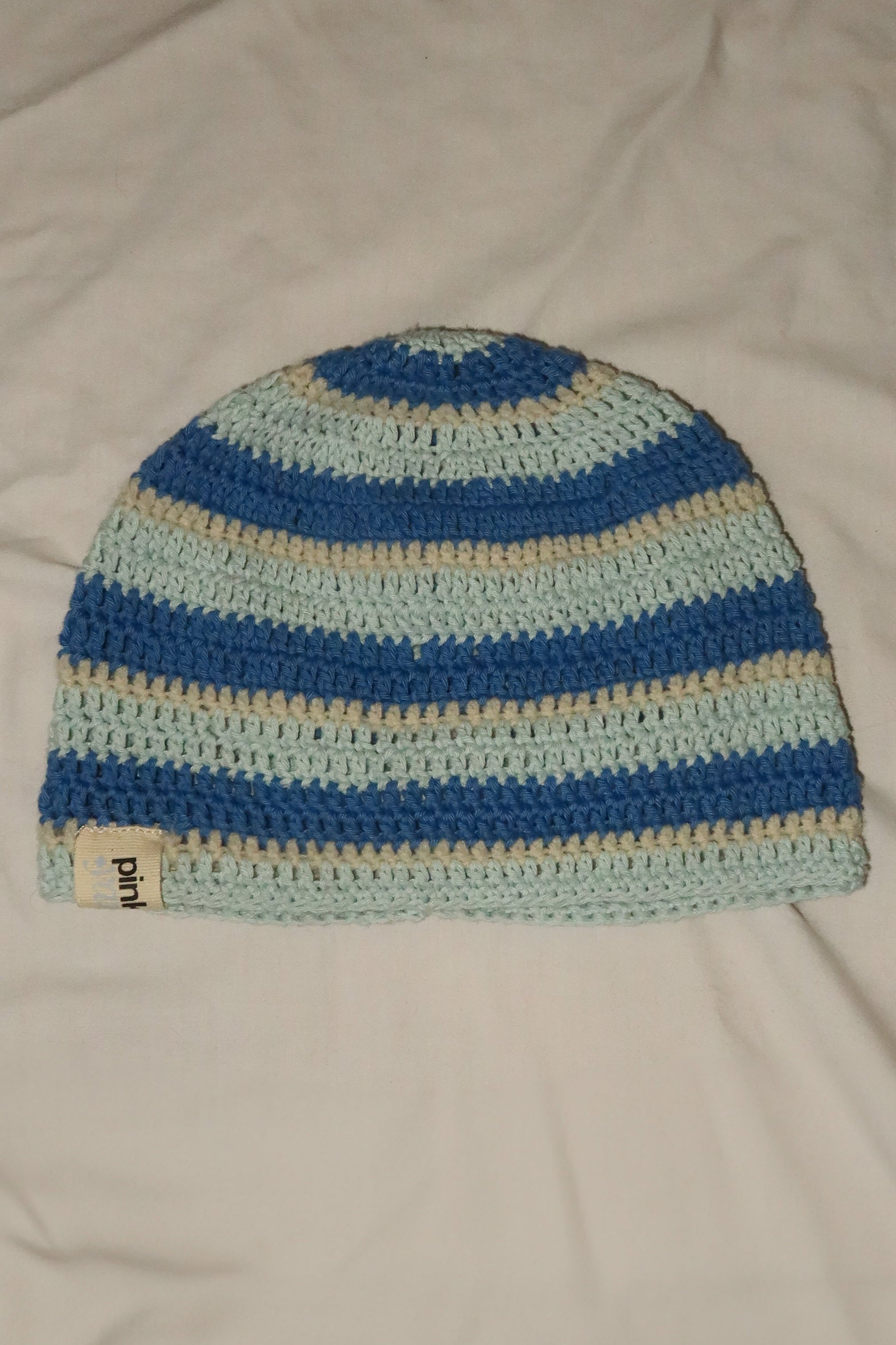 Classic Striped Beanie Polar Blue