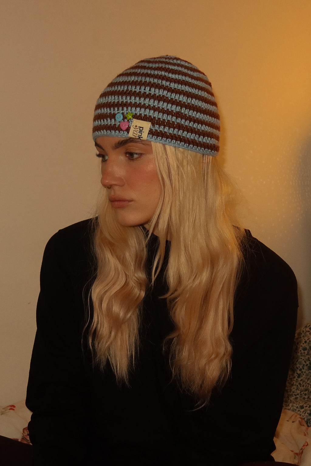 Classic Striped Beanie - Ice Chocolate