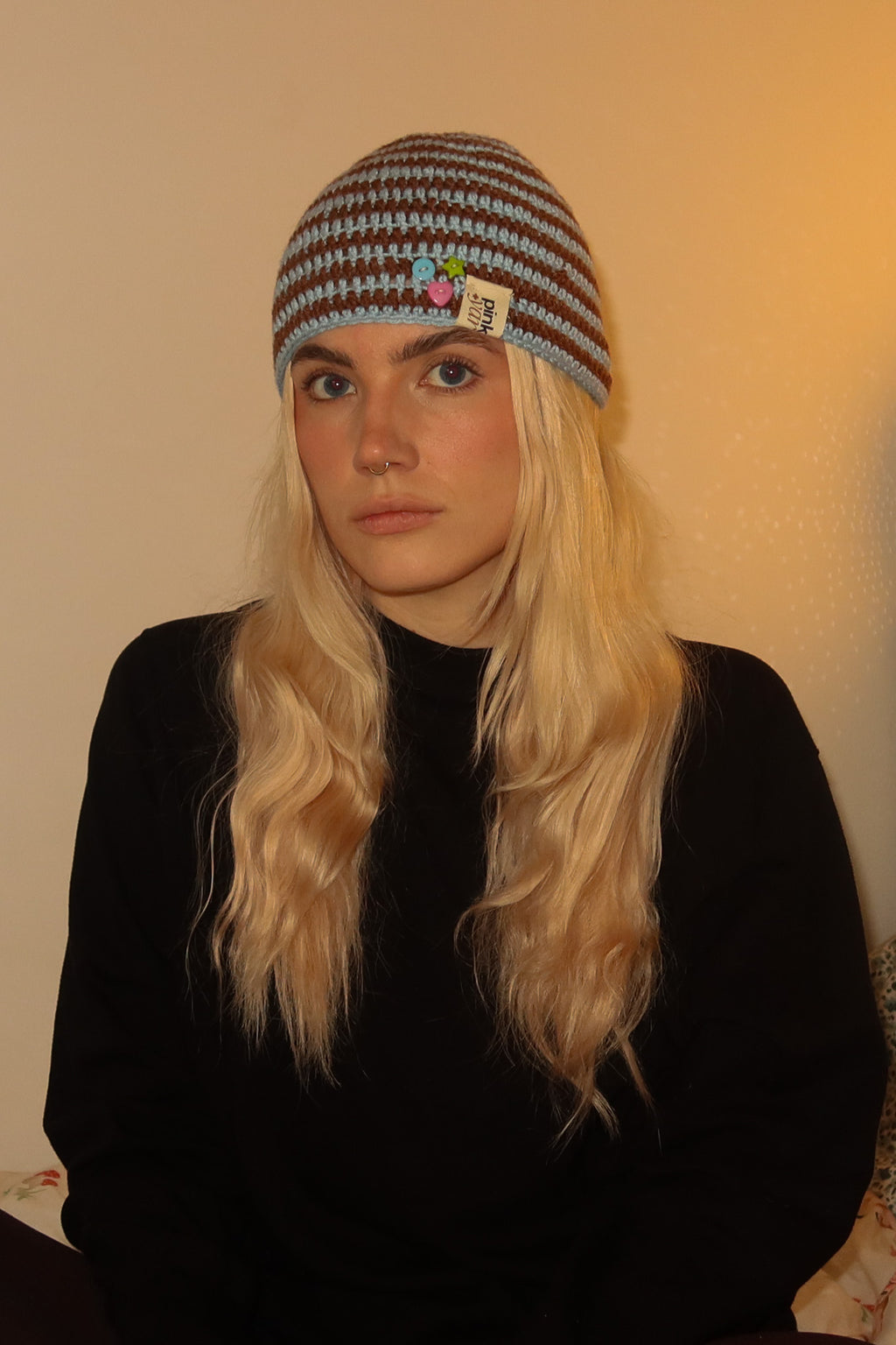 Classic Striped Beanie - Ice Chocolate