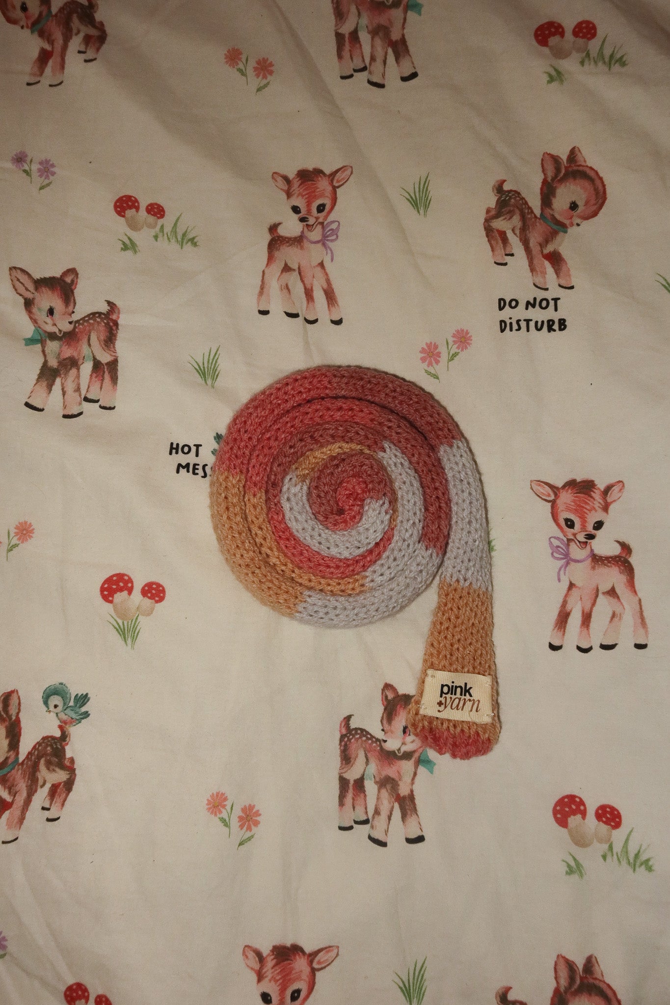 Tiny Scarf - Striped Peach Mist