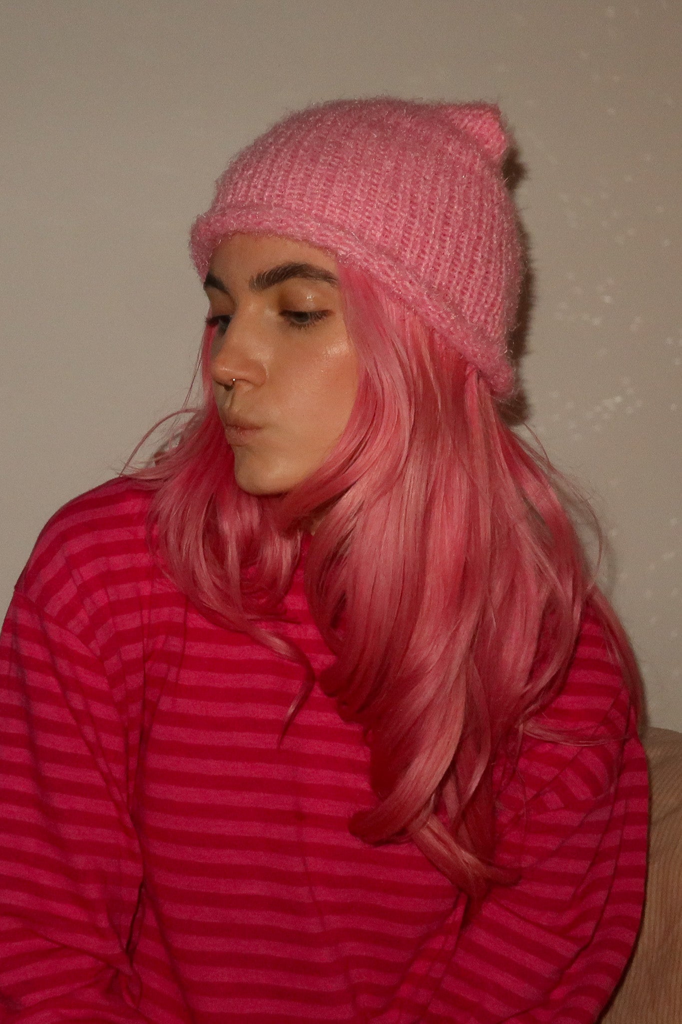 Cat Ears Beanie - Extra soft Pink
