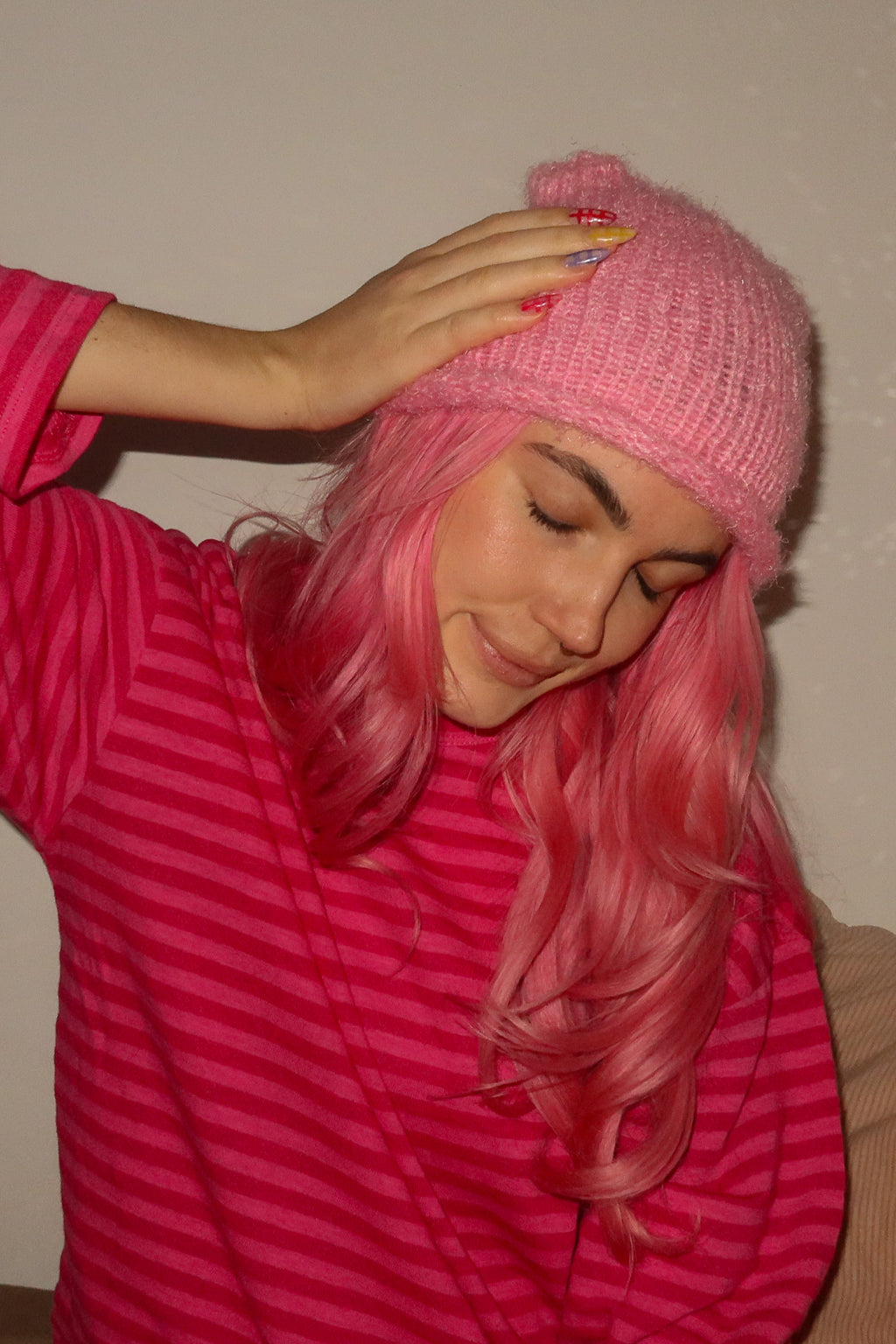 Cat Ears Beanie - Extra soft Pink