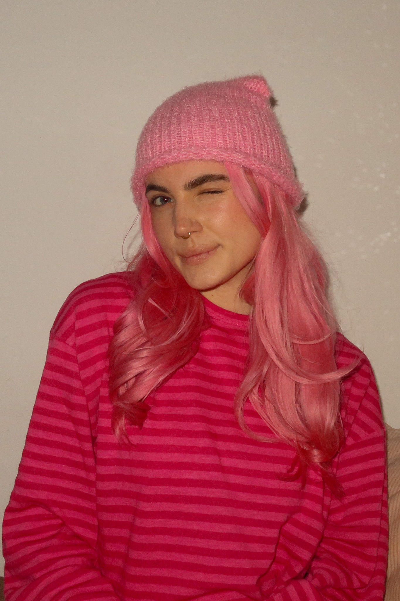 Cat Ears Beanie - Extra soft Pink